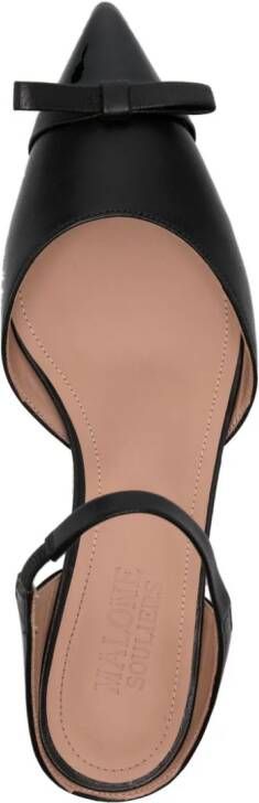 Malone Souliers Ballerina's met strik-detail Zwart