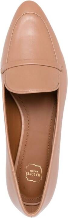 Malone Souliers Bruni leren loafers Beige