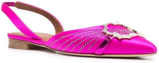 Malone Souliers Ballerina's verfraaid met kristallen Roze