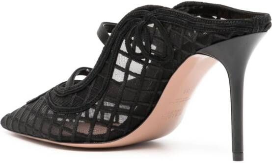 Malone Souliers Gala 90 muiltjes met mesh Zwart