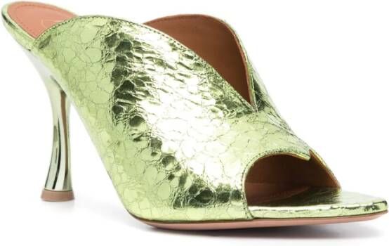 Malone Souliers Henri leren muiltjes Groen