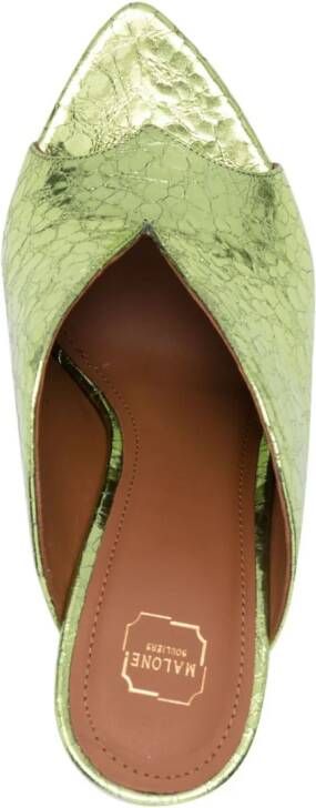 Malone Souliers Henri leren muiltjes Groen