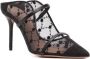 Malone Souliers Maureen 85mm floral-embroidered pumps Zwart - Thumbnail 2