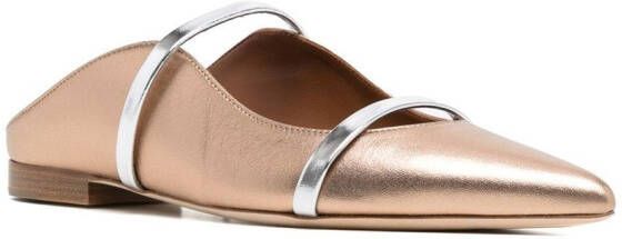 Malone Souliers Maureen metallic flatjes Bruin