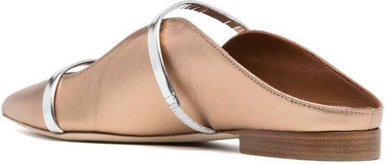 Malone Souliers Maureen metallic flatjes Bruin