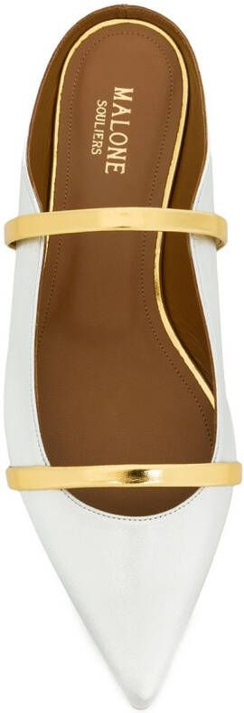 Malone Souliers Maureene pointed ballerina shoes Zilver