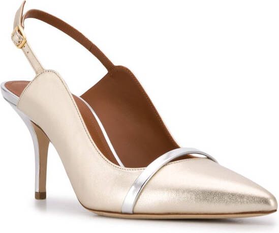 Malone Souliers Pumps met puntige neus Zilver