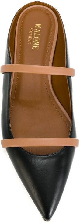 Malone Souliers strappy pantoffels Zwart