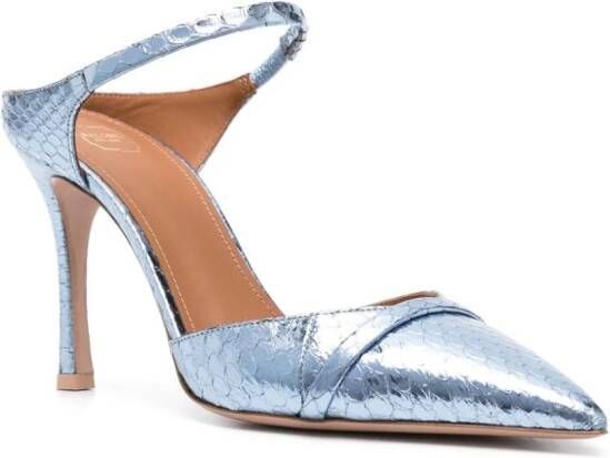 Malone Souliers Una metallic muiltjes Blauw