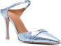 Malone Souliers Una metallic muiltjes Blauw - Thumbnail 2