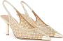 Malone Souliers Vesper 70mm slingback pumps met kristallen Goud - Thumbnail 2