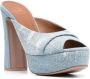 Malone Souliers Yasmin muiltjes met plateauzool Blauw - Thumbnail 2