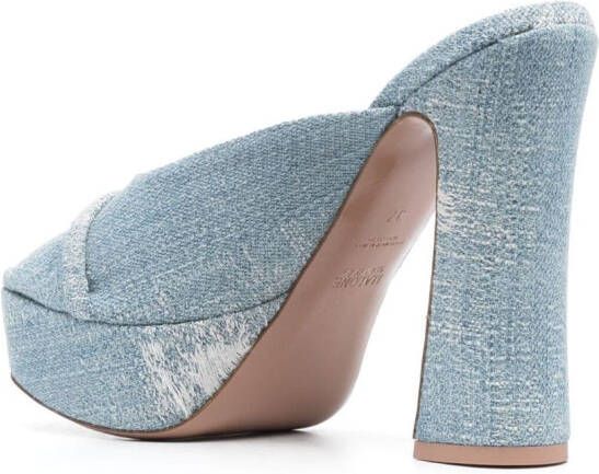 Malone Souliers Yasmin muiltjes met plateauzool Blauw