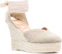 Manebi Espadrilles met sleehak Beige - Thumbnail 2