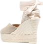 Manebi Espadrilles met sleehak Beige - Thumbnail 3