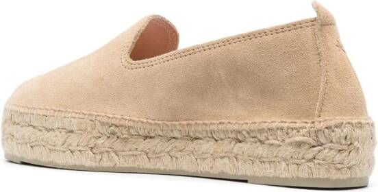 Manebi Espadrilles met plateauzool Beige