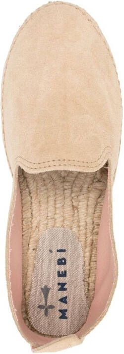 Manebi Espadrilles met plateauzool Beige