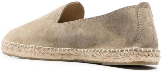 Manebi Espadrilles met logo-relief Beige