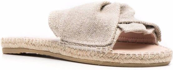 Manebi Espadrilles met open neus Beige