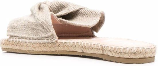 Manebi Espadrilles met open neus Beige