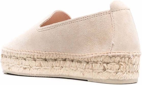 Manebi Espadrilles met plateauzool Beige