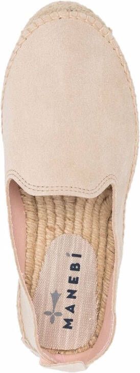 Manebi Espadrilles met plateauzool Beige