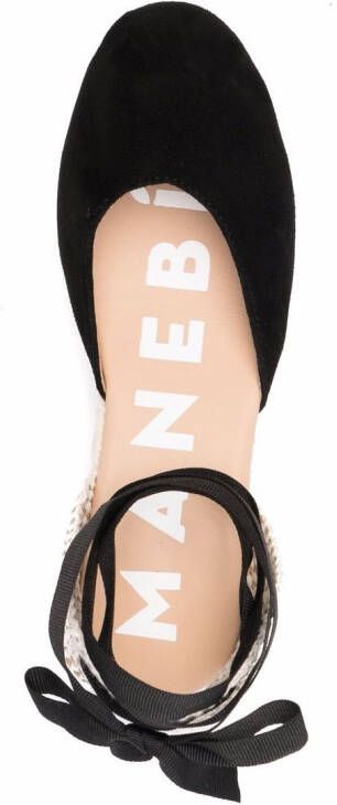 Manebi 75 mm espadrilles Zwart