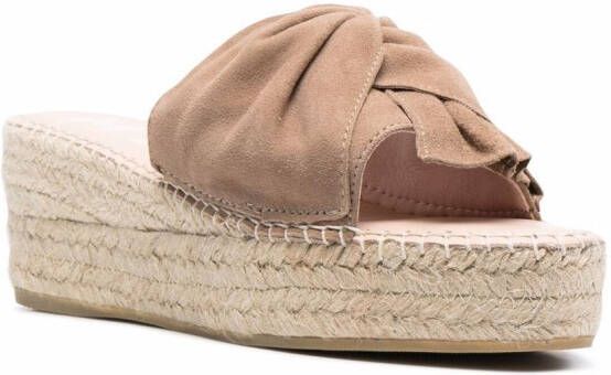 Manebi Espadrilles met strikdetail Beige