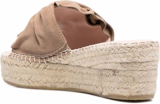 Manebi Espadrilles met strikdetail Beige