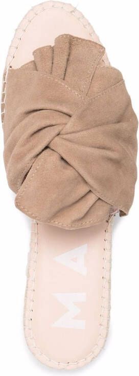 Manebi Espadrilles met strikdetail Beige