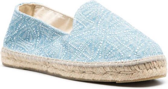 Manebi Espadrilles met geometrische print Blauw