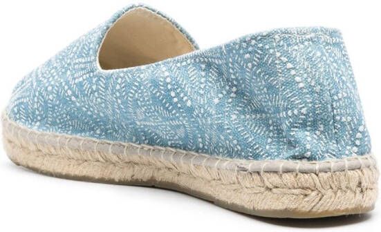 Manebi Espadrilles met geometrische print Blauw