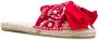 Manebi Gestrikte slippers Rood - Thumbnail 2