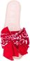 Manebi Gestrikte slippers Rood - Thumbnail 4