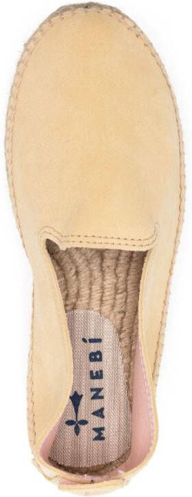 Manebi Hamptons leren espadrilles Geel