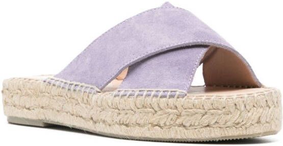 Manebi Hamptons suède espadrilles Paars