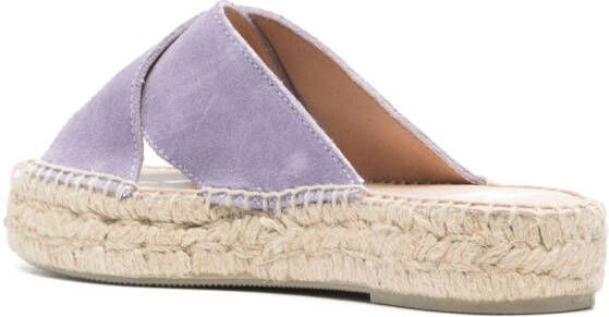 Manebi Hamptons suède espadrilles Paars