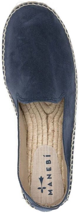 Manebi Leren espadrilles Blauw