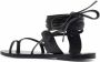 Manebi St Tropez leren sandalen Zwart - Thumbnail 3