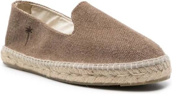 Manebi Espadrilles met geborduurd logo Bruin