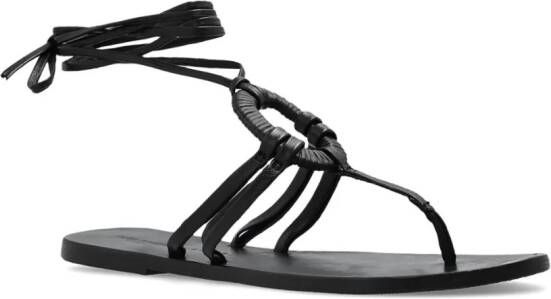 Manebi Leren sandalen Zwart