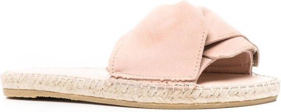 Manebi Sandalen met geknoopt detail Roze