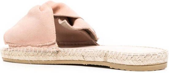 Manebi Sandalen met geknoopt detail Roze