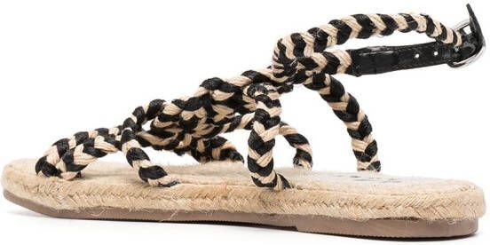 Manebi Sandalen met touw Beige