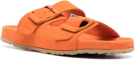 Manebi Slippers met dubbel bandje Oranje