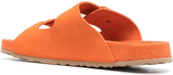 Manebi Slippers met dubbel bandje Oranje