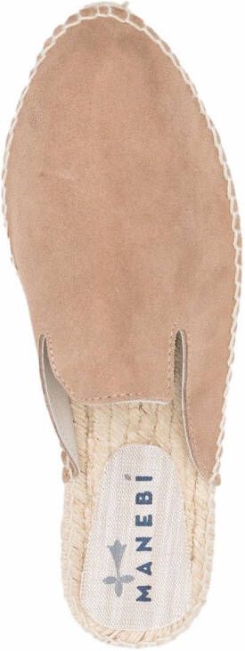 Manebi Suède espadrilles Beige