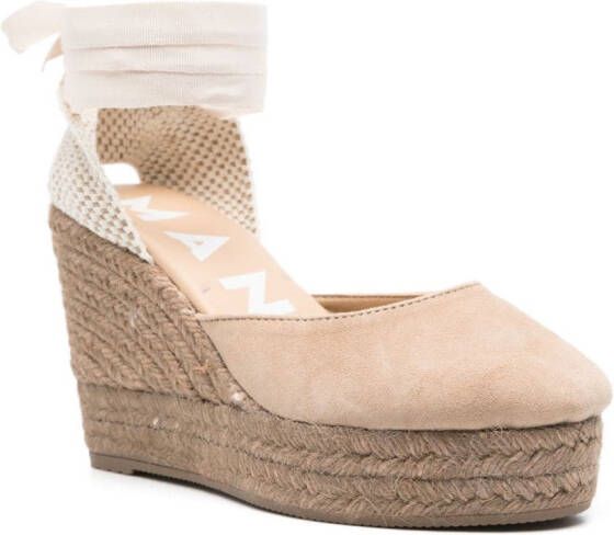 Manebi Suède espadrilles Beige