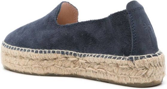 Manebi Suède espadrilles Blauw