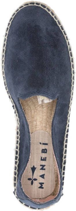 Manebi Suède espadrilles Blauw